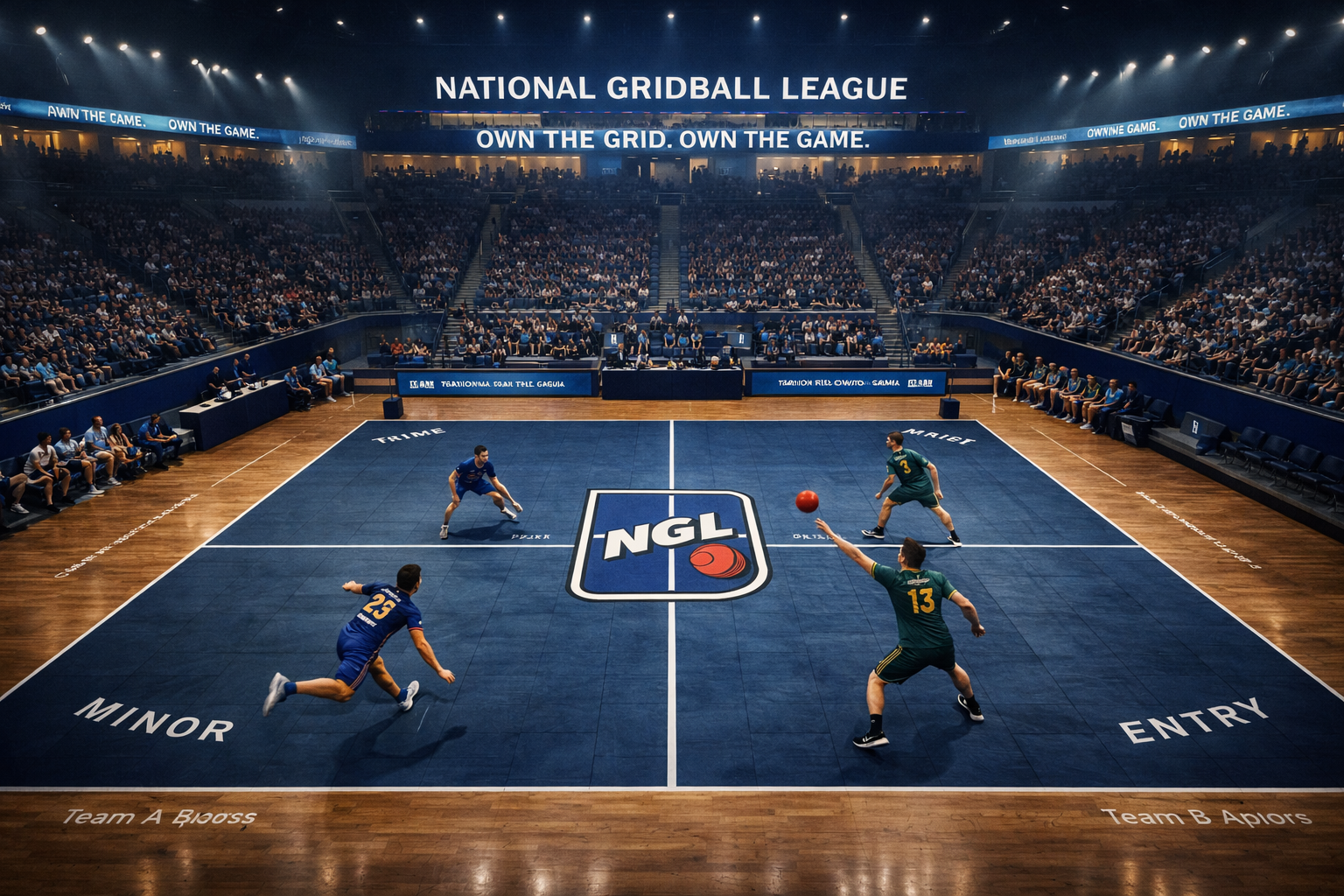 Vision — Gridball arena during gameplay