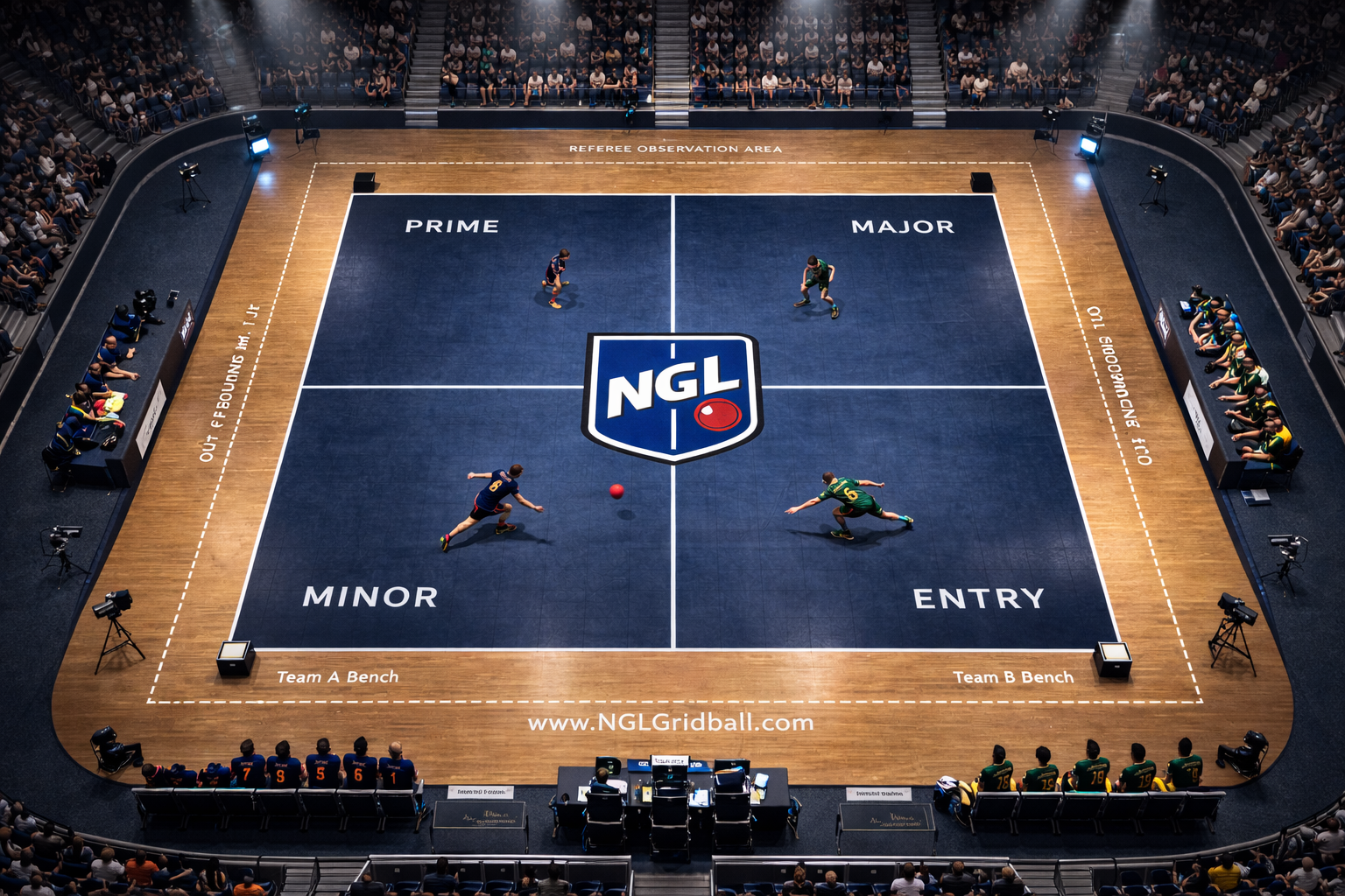 Vision — Top-down view of gridball gameplay