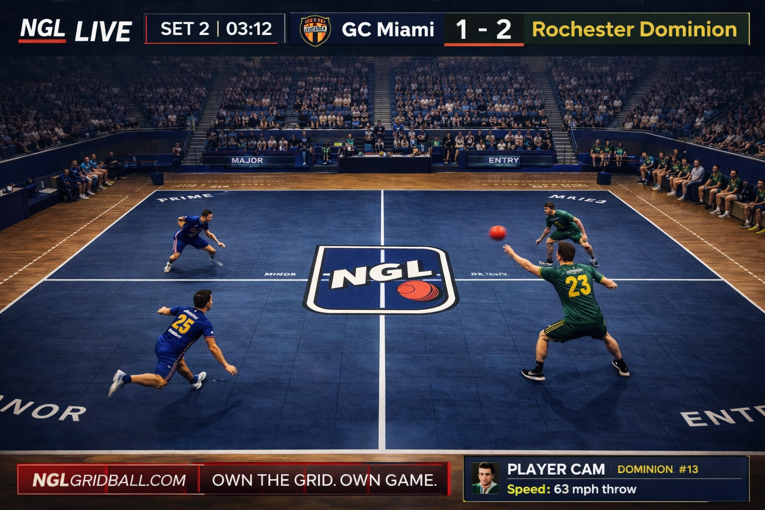 NGL Live broadcast — GC Miami vs Rochester Dominion